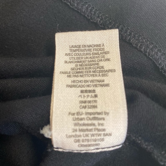 Free People 62%rayon 33%cotton 5%spandex black mini dress.Size S/P - Picture 7 of 8